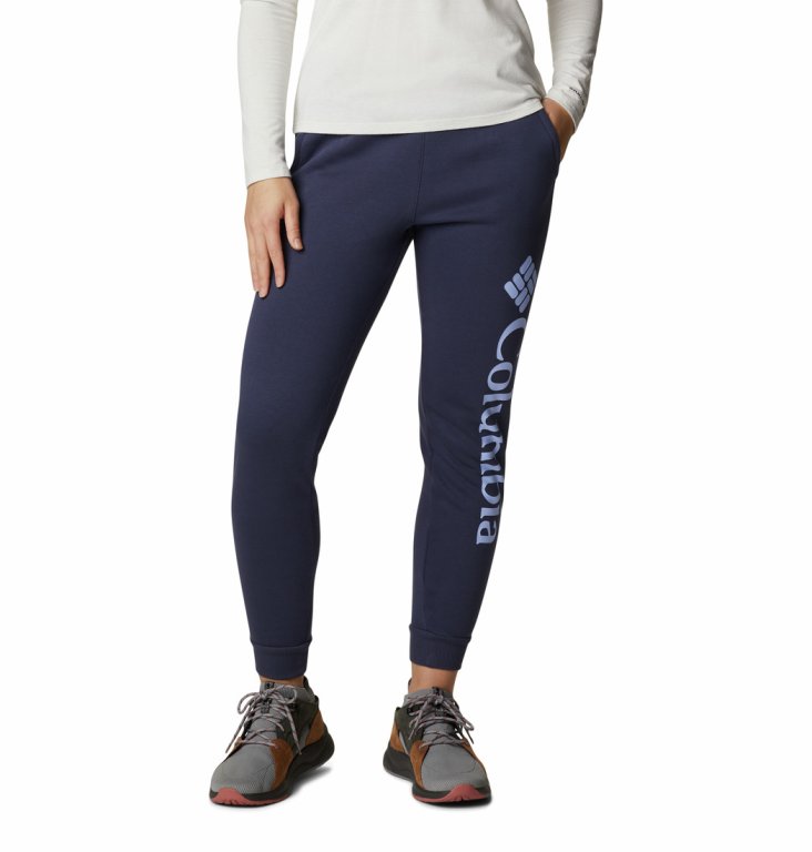 Tepláky Columbia Logo Fleece Jogger W - tmavě modrá (standardní délka)