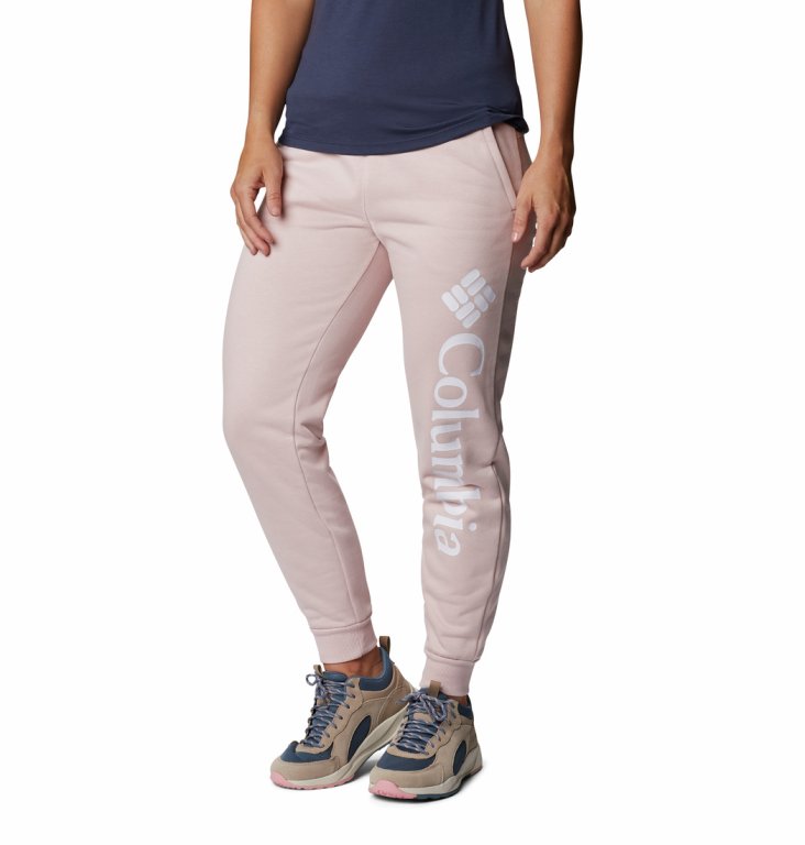 Штани Columbia Logo Fleece Jogger W - рожевий (стандартна довжина)