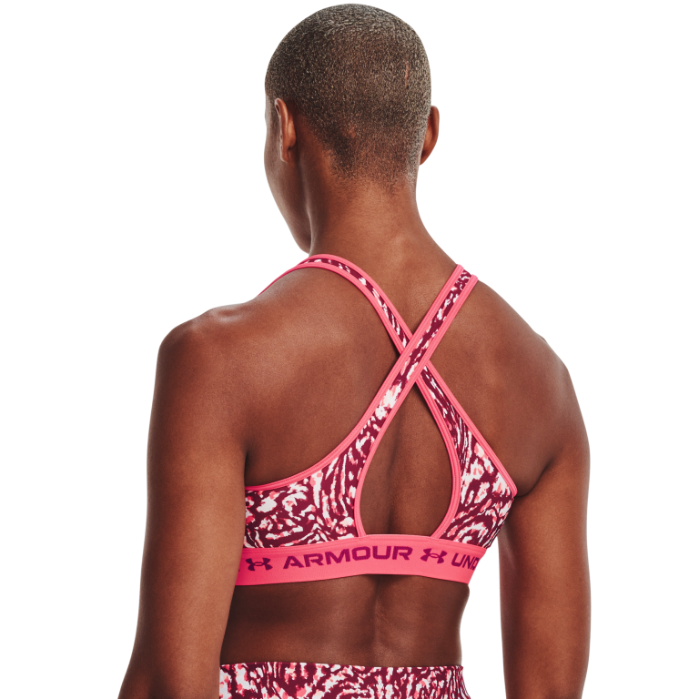 Бюстгальтер Under Armour Crossback Mid Print Бюстгальтер W - рожевий