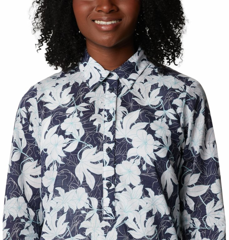 Сорочка Columbia Camp Henry™ II Tunic W - темно-синій/білий