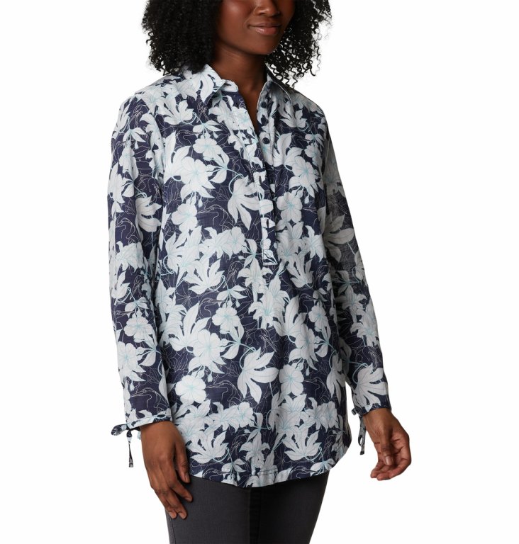 Сорочка Columbia Camp Henry™ II Tunic W - темно-синій/білий