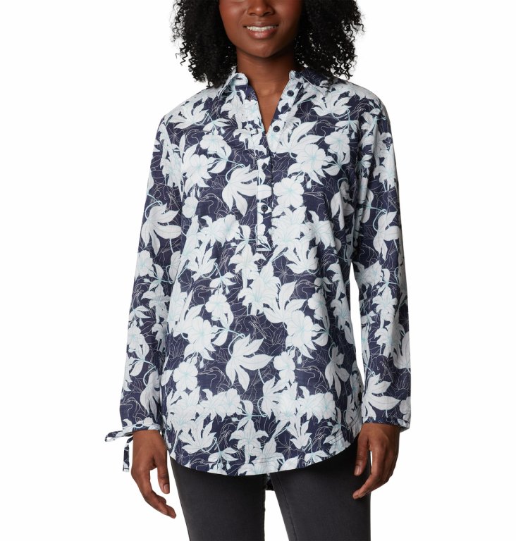 Сорочка Columbia Camp Henry™ II Tunic W - темно-синій/білий