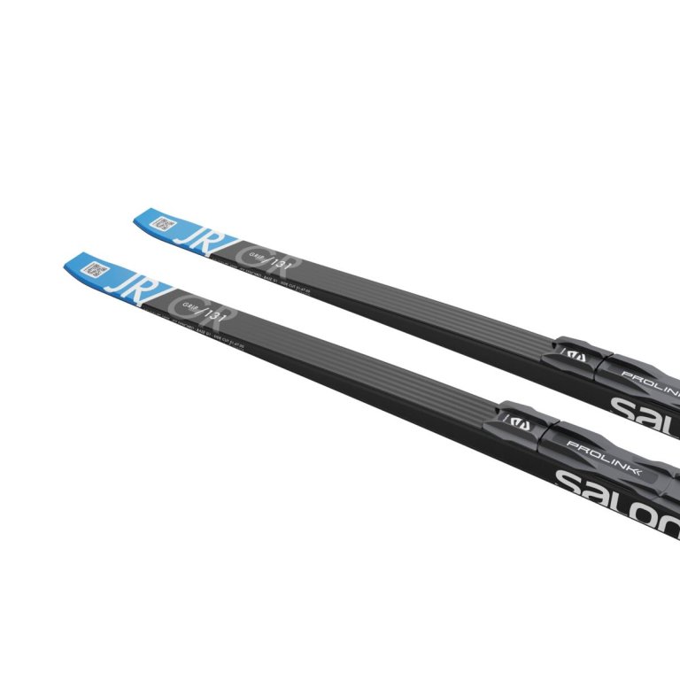 Běžky set Salomon AERO GRIP J + Vázání PROLINK ACCESS J - černá/modrá