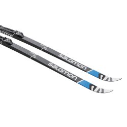 Běžky set Salomon AERO GRIP J + Vázání PROLINK ACCESS J - černá/modrá