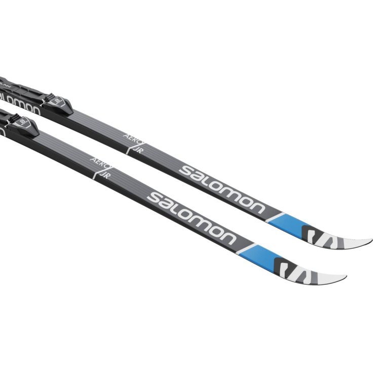 Běžky set Salomon AERO GRIP J + Vázání PROLINK ACCESS J - černá/modrá