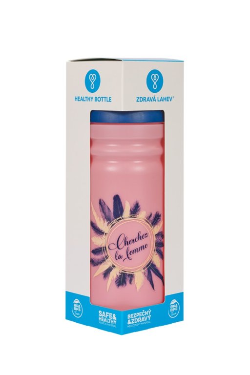 Fľaša Zdravá lahev Pierka (700 ml) - ružová