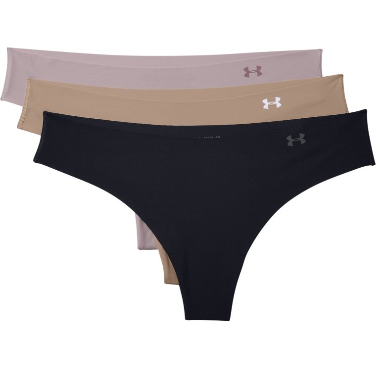 Стрінги Under Armour PS Thongs 3Pack W - чорні/коричневі/рожеві