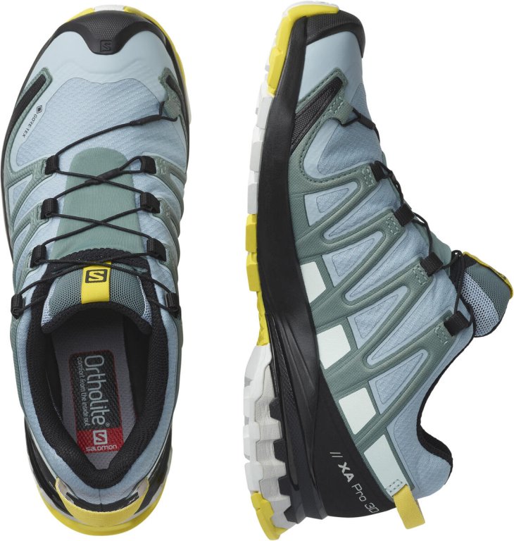 Кросівки Salomon Xa Pro 3D v8 GTX W - сірі/блакитні/жовті/чорні