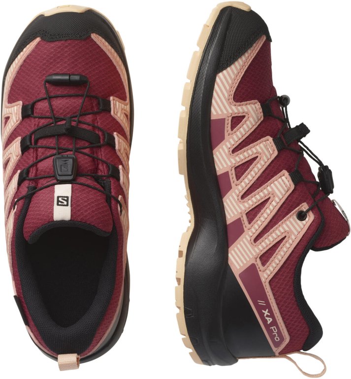 Взуття Salomon XA PRO V8 CSWP J - бордовий/бежевий