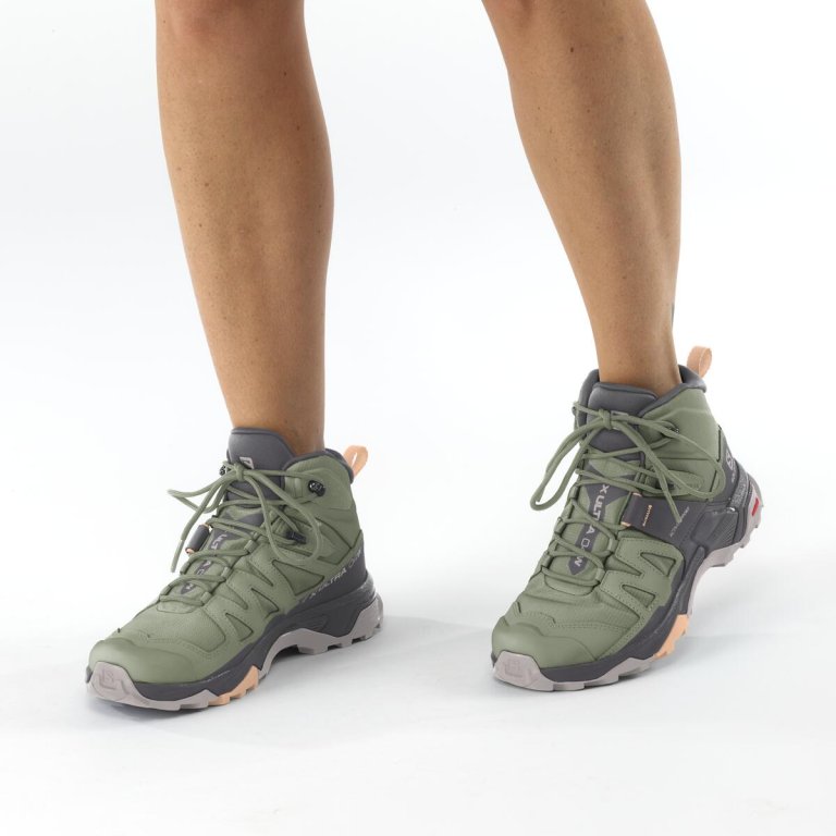 Взуття Salomon X Ultra 4 Mid GTX W - зелені/чорні