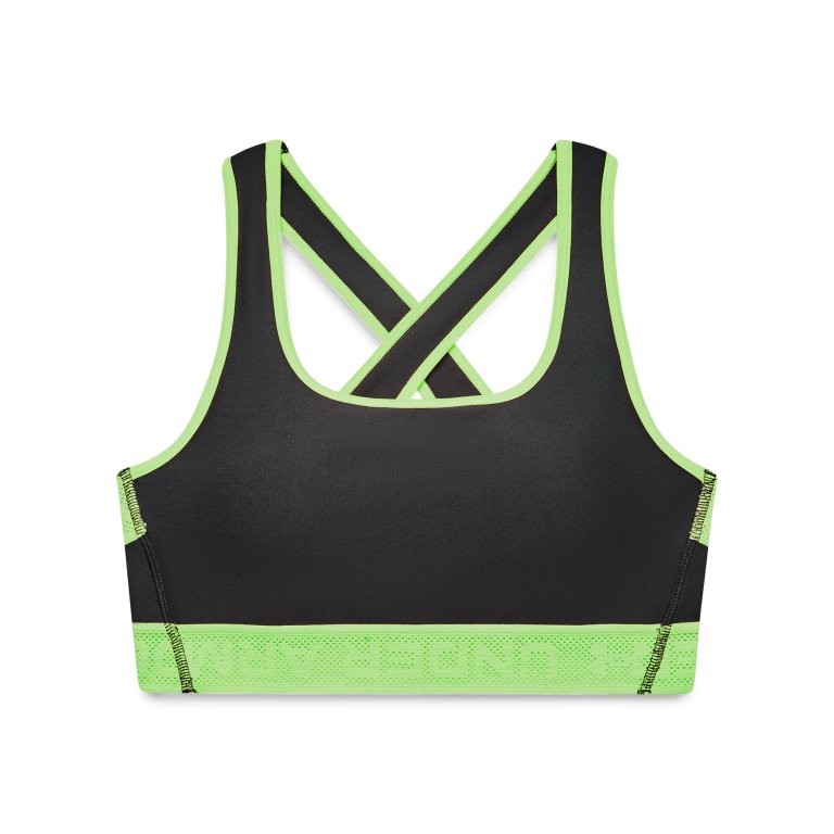 Бюстгальтер Under Armour UA Crossback Mid Solid W - темно сірий/зелений
