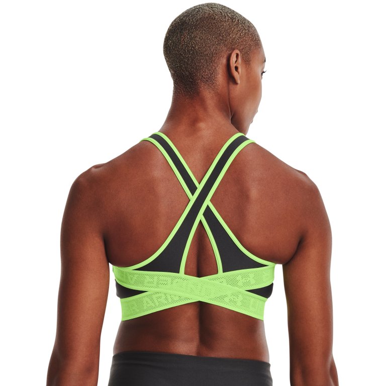 Бюстгальтер Under Armour UA Crossback Mid Solid W - темно сірий/зелений