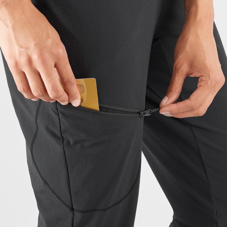 Штани Salomon WAYFARER PANTS W - чорні (стандартна довжина)