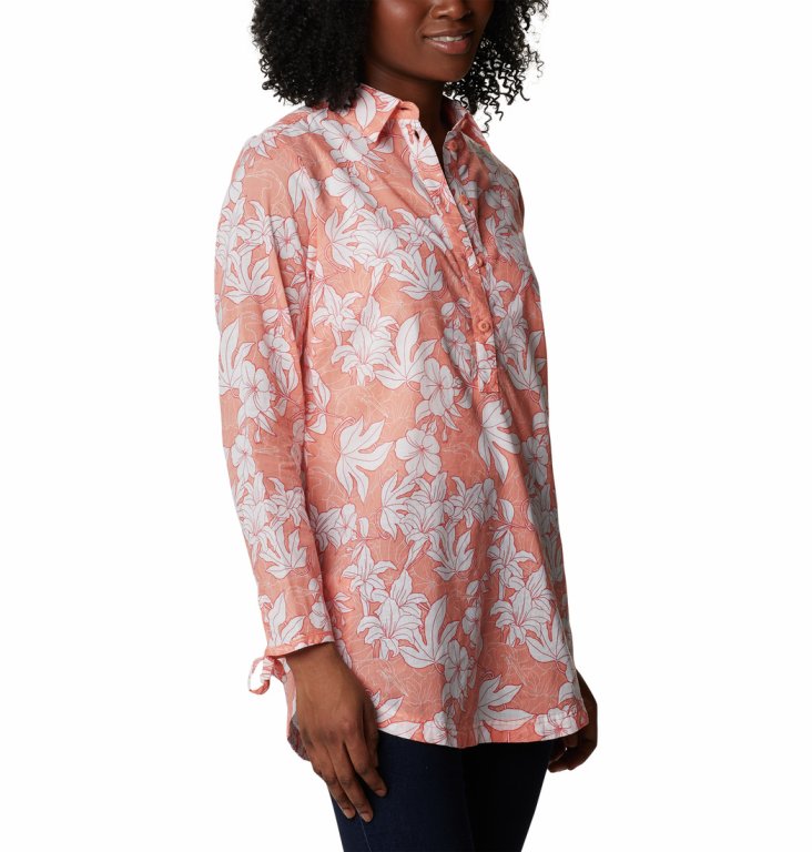 Сорочка Columbia Camp Henry™ II Tunic W - рожевий/білий