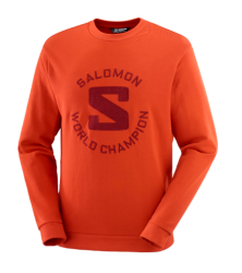 Кофта Salomon OUTLIFE CREWNECK SWEAT - помаранчева