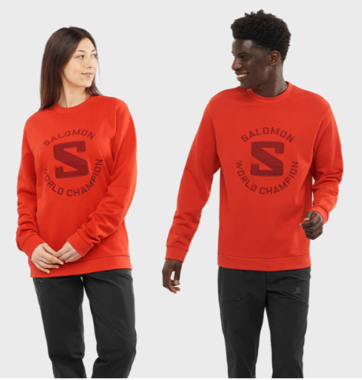 Кофта Salomon OUTLIFE CREWNECK SWEAT - помаранчева