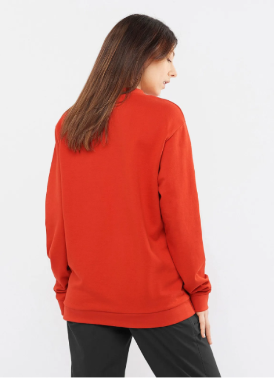 Кофта Salomon OUTLIFE CREWNECK SWEAT - помаранчева