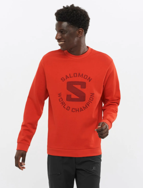 Кофта Salomon OUTLIFE CREWNECK SWEAT - помаранчева