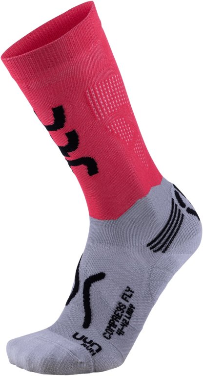 Шкарпетки UYN RUN COMPRESSION FLY - сірі/рожеві