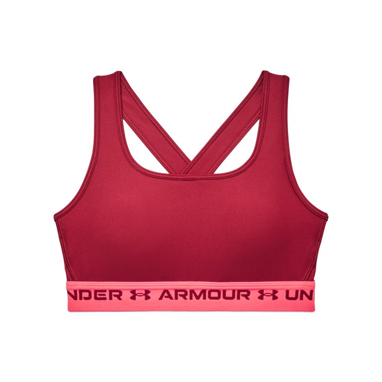 Бюстгальтер Under Armour UA Crossback Mid Bra W - темно рожевий