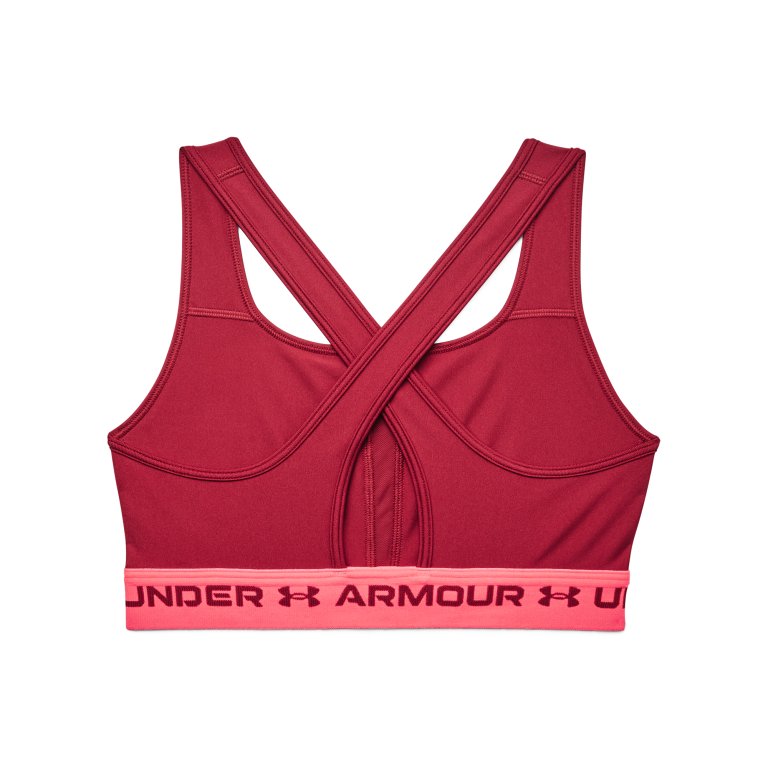 Бюстгальтер Under Armour UA Crossback Mid Bra W - темно рожевий