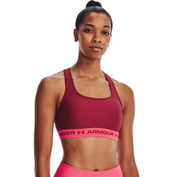 Бюстгальтер Under Armour UA Crossback Mid Bra W - темно рожевий