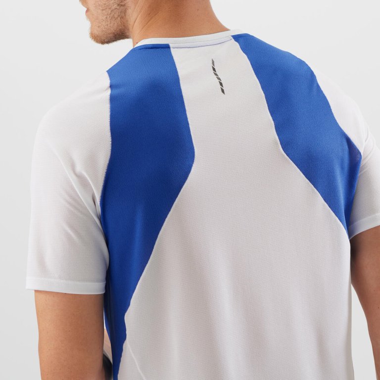 Футболка Salomon Sense Aero SS Tee M - синя / біла
