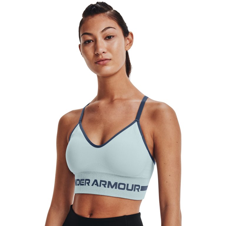Podprsenka Under Armour UA Seamless Low Long Bra W - modrá