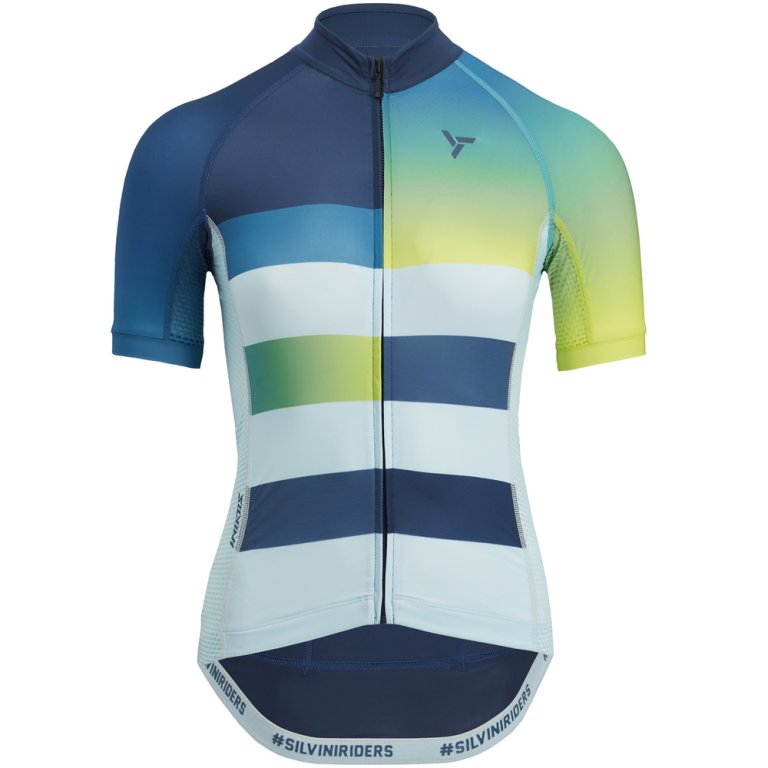 Cyklistický dres SILVINI Mazzana WD2045 M - modrá/tyrkysová