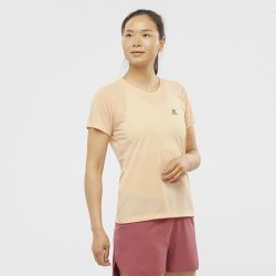 Футболка Salomon CROSS REBEL SS TEE W - помаранчева