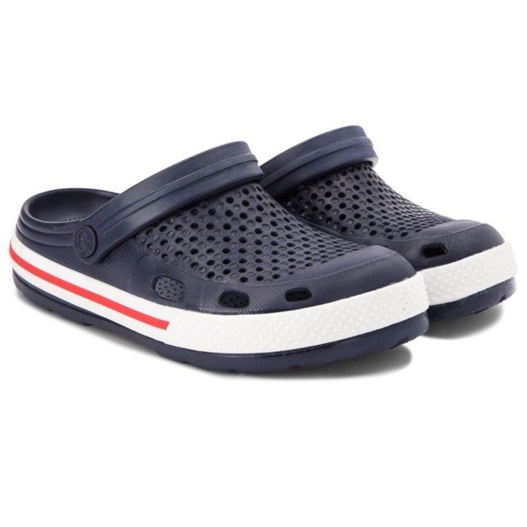 Obuv Coqui LINDO-WOMEN'S CLOGS - modrá/bílá