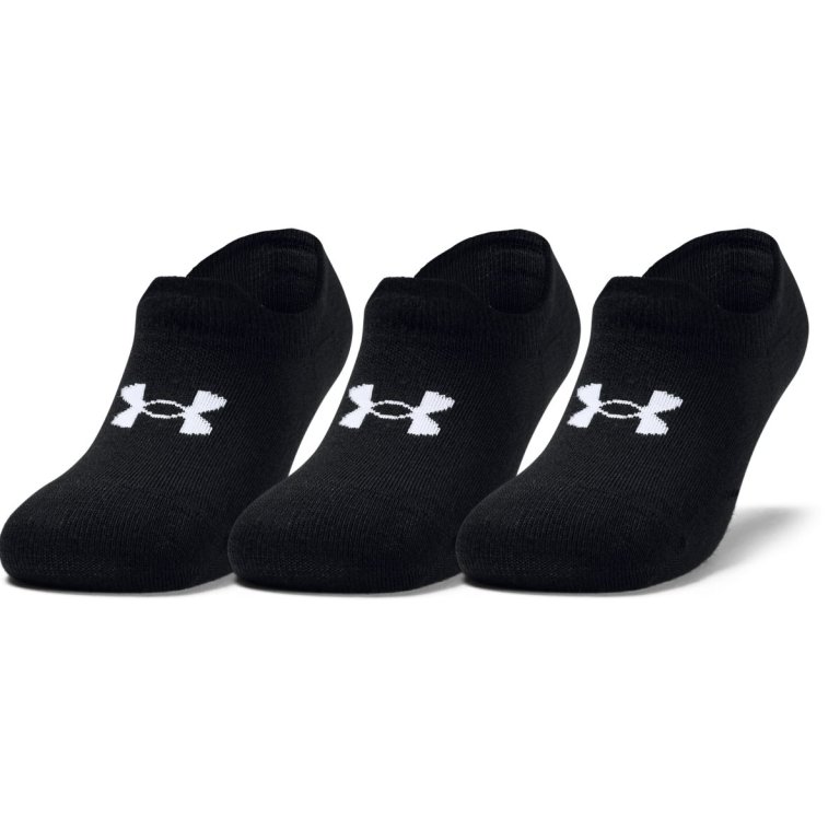 Шкарпетки Under Armour Essential UltraLowTab 3pk U Socks - чорний/білий
