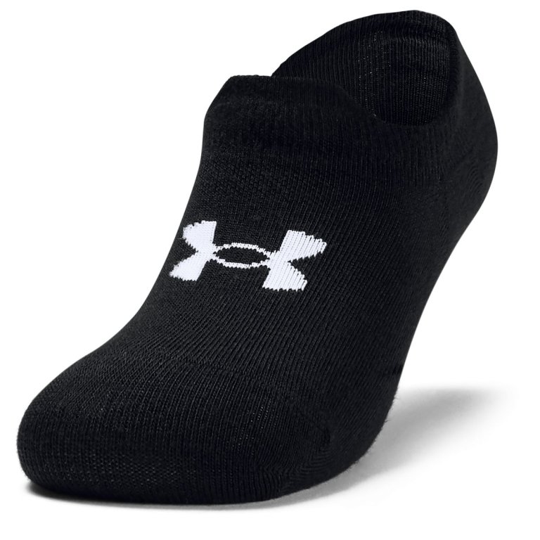 Шкарпетки Under Armour Essential UltraLowTab 3pk U Socks - чорний/білий