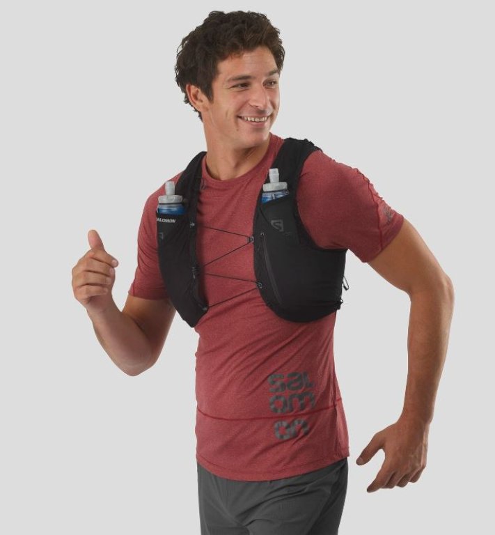 Рюкзак Salomon ADV SKIN 12 з флягами - чорний