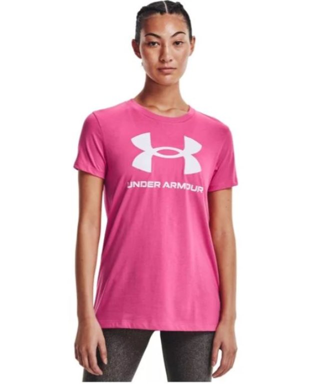 Tričko Under Armour UA SPORTSTYLE LOGO SS Wmn - ružová