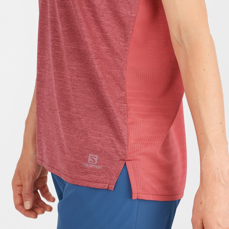 Футболка Salomon OUTLINE SUMMER SS TEE W - червона