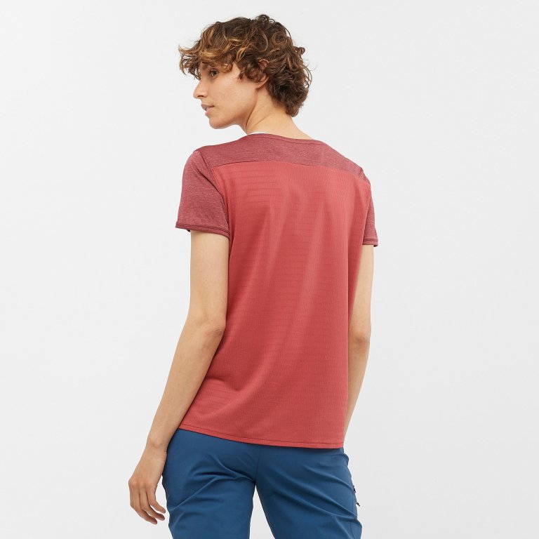 Футболка Salomon OUTLINE SUMMER SS TEE W - червона