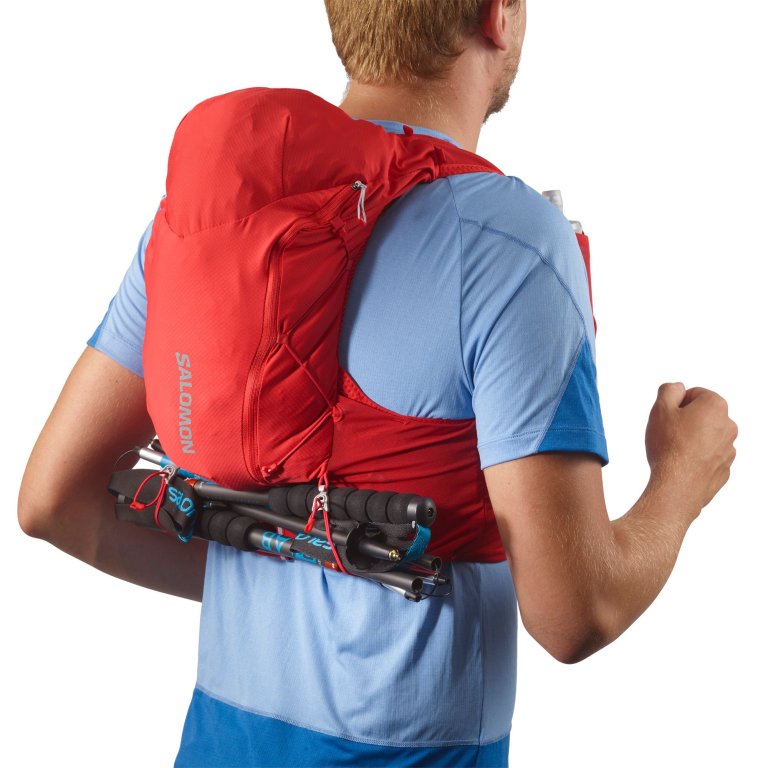 Рюкзак Salomon ADV SKIN 12 з флягами - червоний
