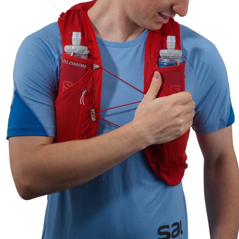 Рюкзак Salomon ADV SKIN 12 з флягами - червоний