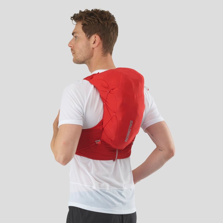 Рюкзак Salomon ADV SKIN 12 з флягами - червоний