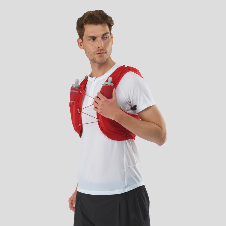 Рюкзак Salomon ADV SKIN 12 з флягами - червоний