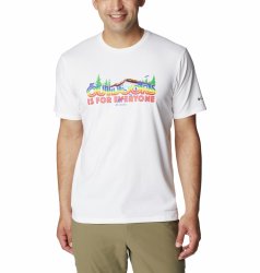 Футболка чоловіча з коротким рукавом Columbia Sun Trek™ Graphic Tee M - біла