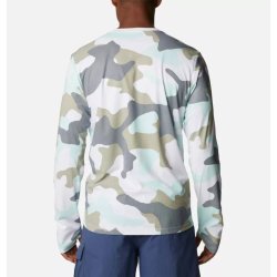 Футболка чоловіча Columbia Sun Deflector Summerdry™ EU LS Shirt M - сіра/бежева/блакитна
