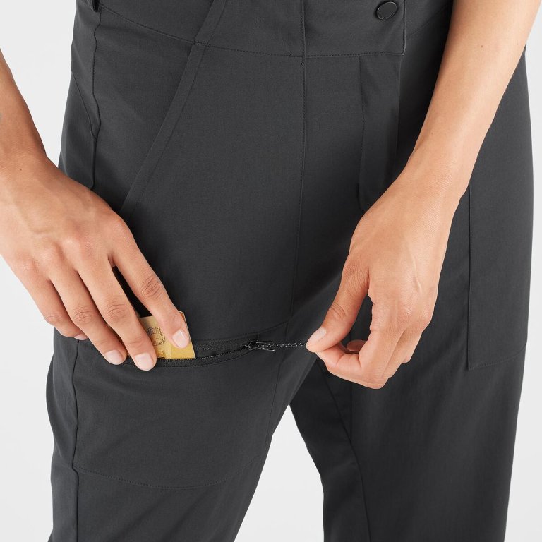 Штани Salomon OUTRACK PANTS W - чорні (збільшена довжина)