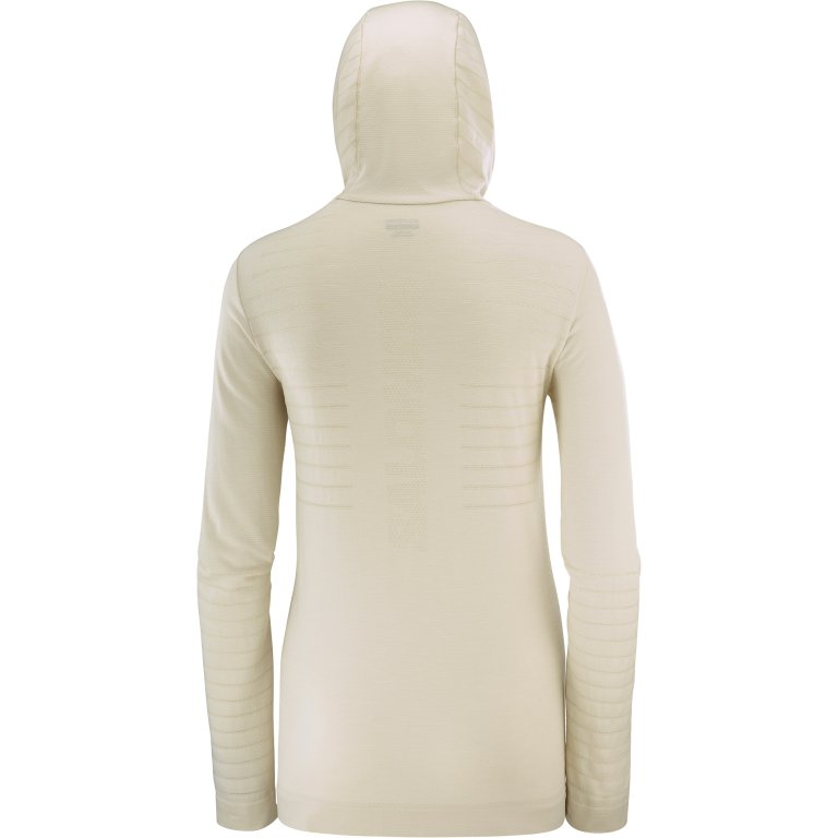 Футболка Salomon Outspeed Wool Hoody W - бежева