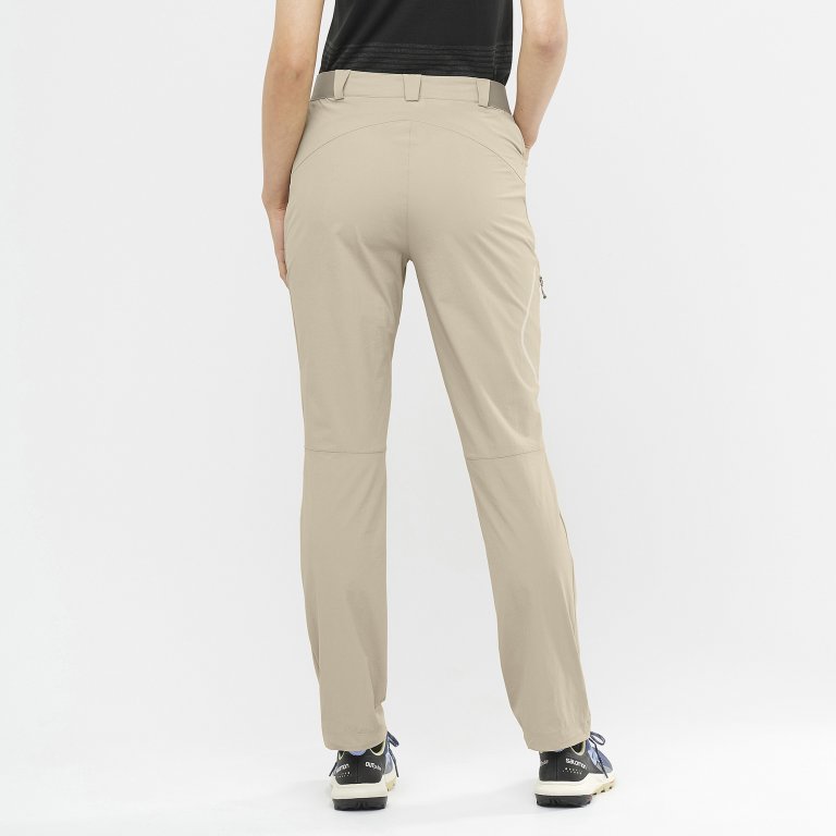 Штани Salomon Wayfarer Pants W - бежеві (подовжена довжина)