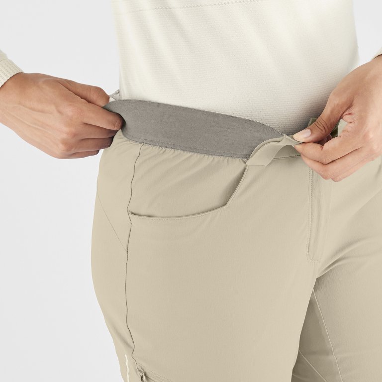 Штани Salomon Wayfarer Pants W - бежеві (подовжена довжина)