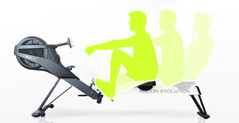 Veslovací trenažér Finnlo Aquon Evolution - černá