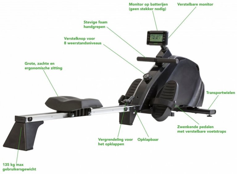 Veslovací trenažér Tunturi R20 Rower Compentence - černá/šedá