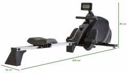 Veslovací trenažér Tunturi R20 Rower Compentence - černá/šedá